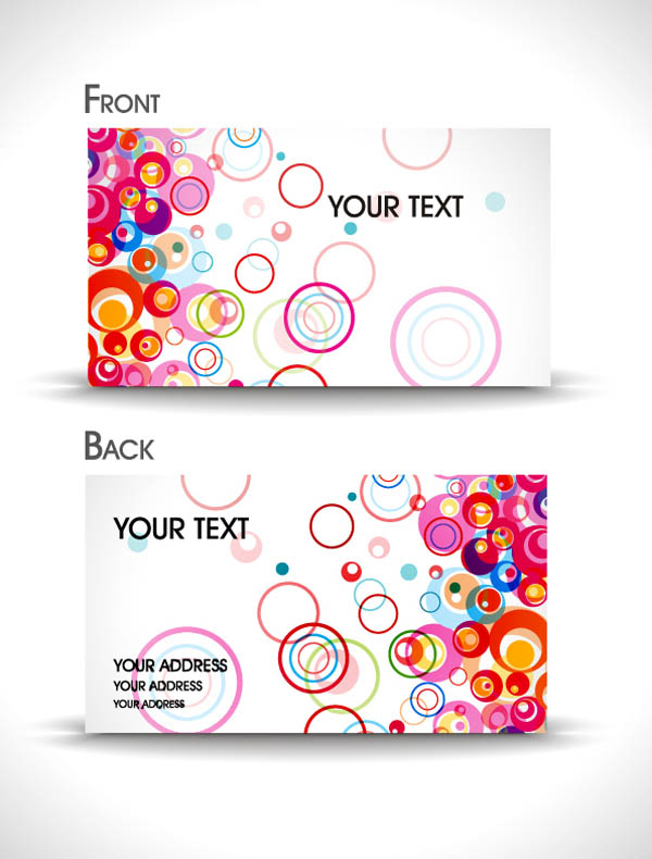 free vector Dynamic abstract business card templates vector